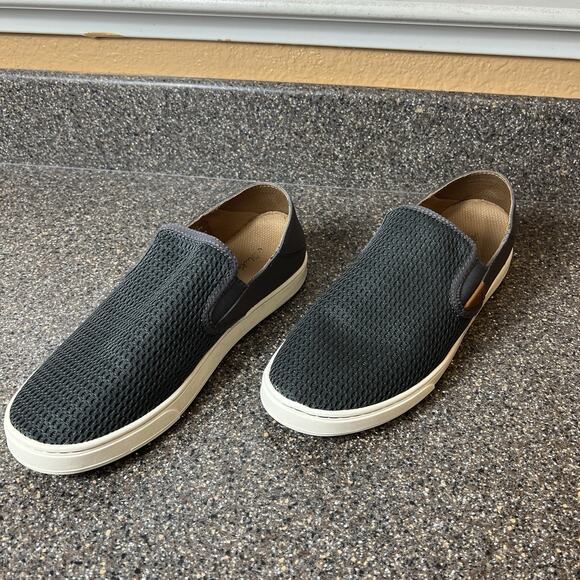 Olukai Gray Textile Slip On Shoes Women's Size 9 Comfort Casual Sneakers Low Top - Picture 3 of 10